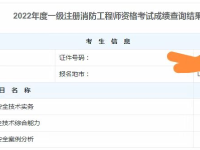 二级消防工程师成绩公布时间青海二级消防工程师成绩查询