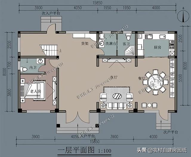 北方农村房屋设计图带院子,北方农村房屋设计图  第1张