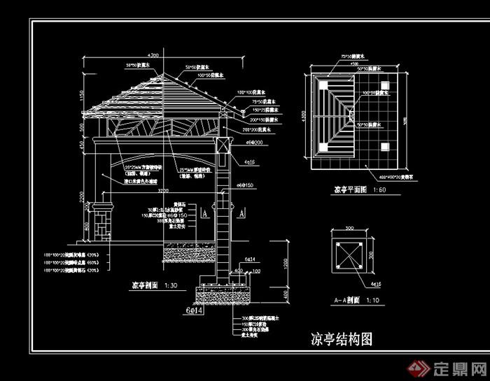 亭子平面图,亭子平面图手绘图片  第1张