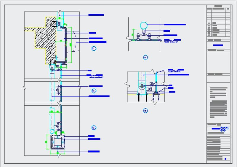 玻璃幕墙施工图,玻璃幕墙施工图识图  第1张