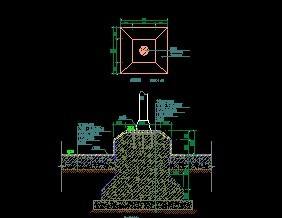旗杆基础旗杆基础施工图  第1张