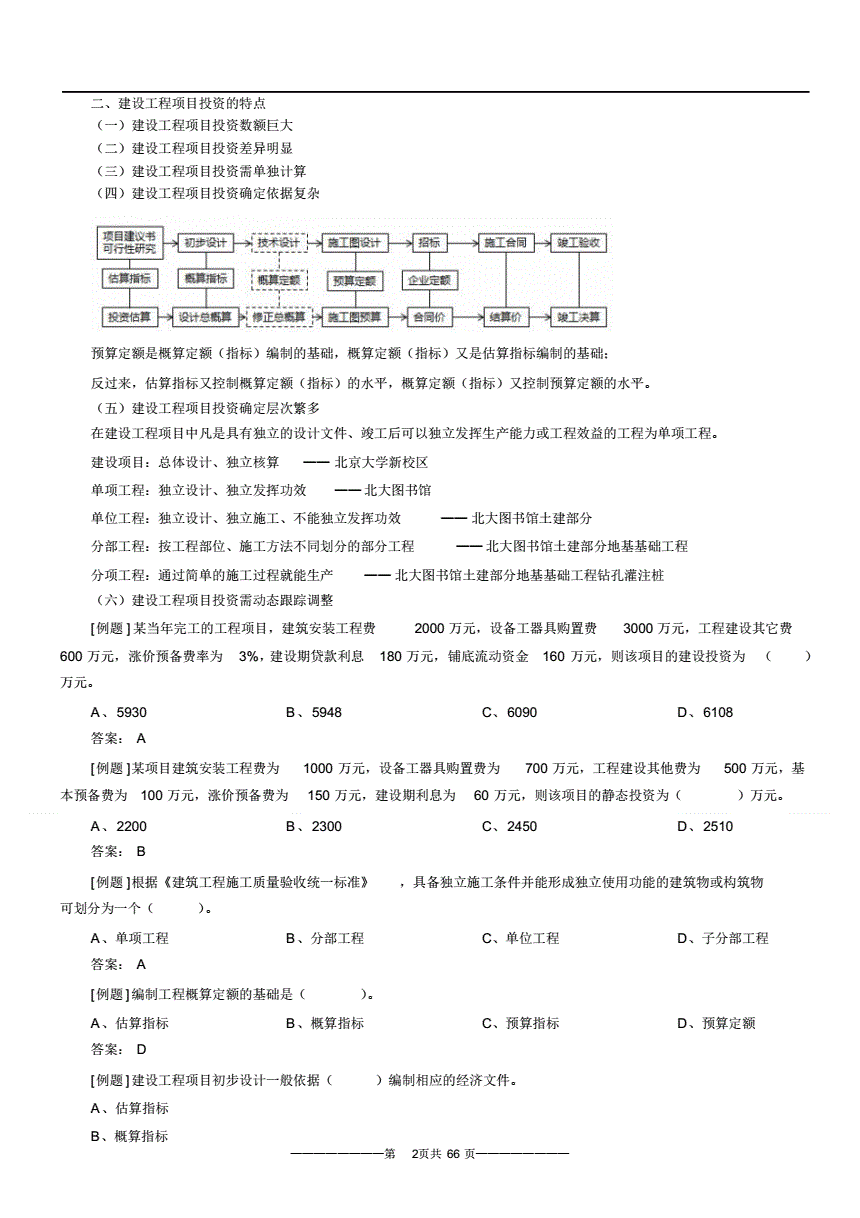 
投资控制试题
考试投资控制重点  第1张