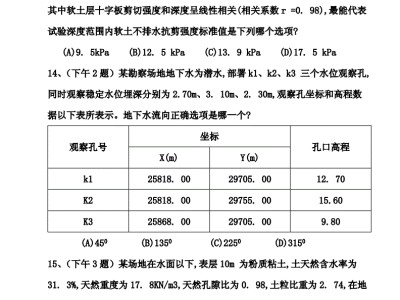 关于2021岩土工程师考试参考答案的信息