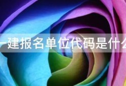 一建报名单位代码是什么