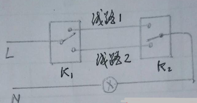 双控开关电路图一灯双控开关电路图  第2张