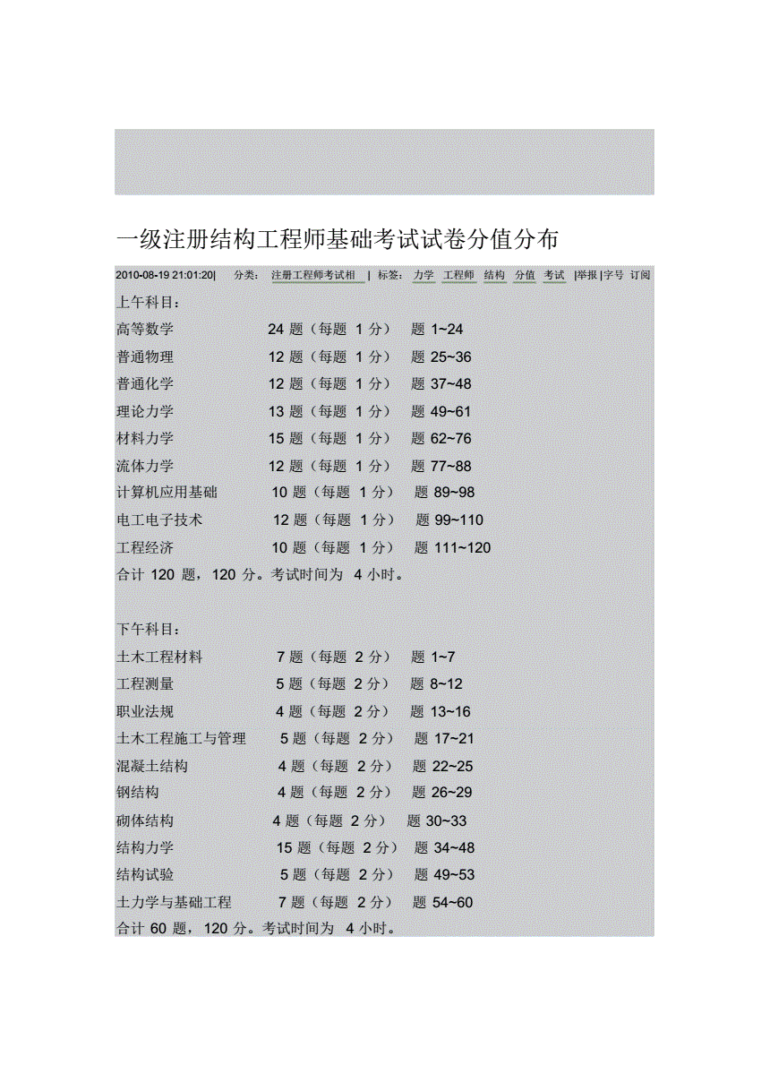 结构工程师证考试内容,结构工程师考试资格  第1张