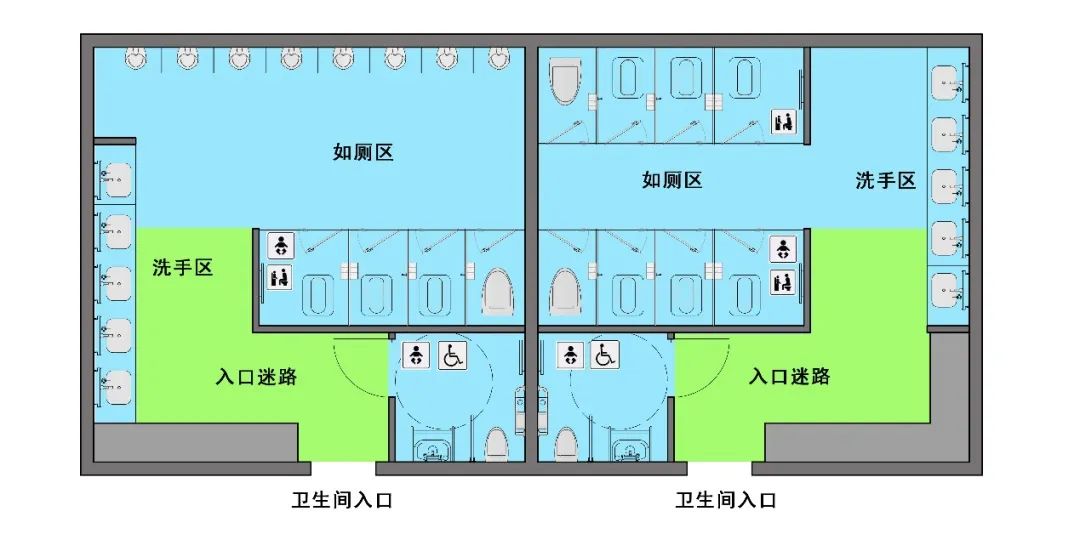 公共厕所平面图,卫生间地面改造最简单材料  第2张