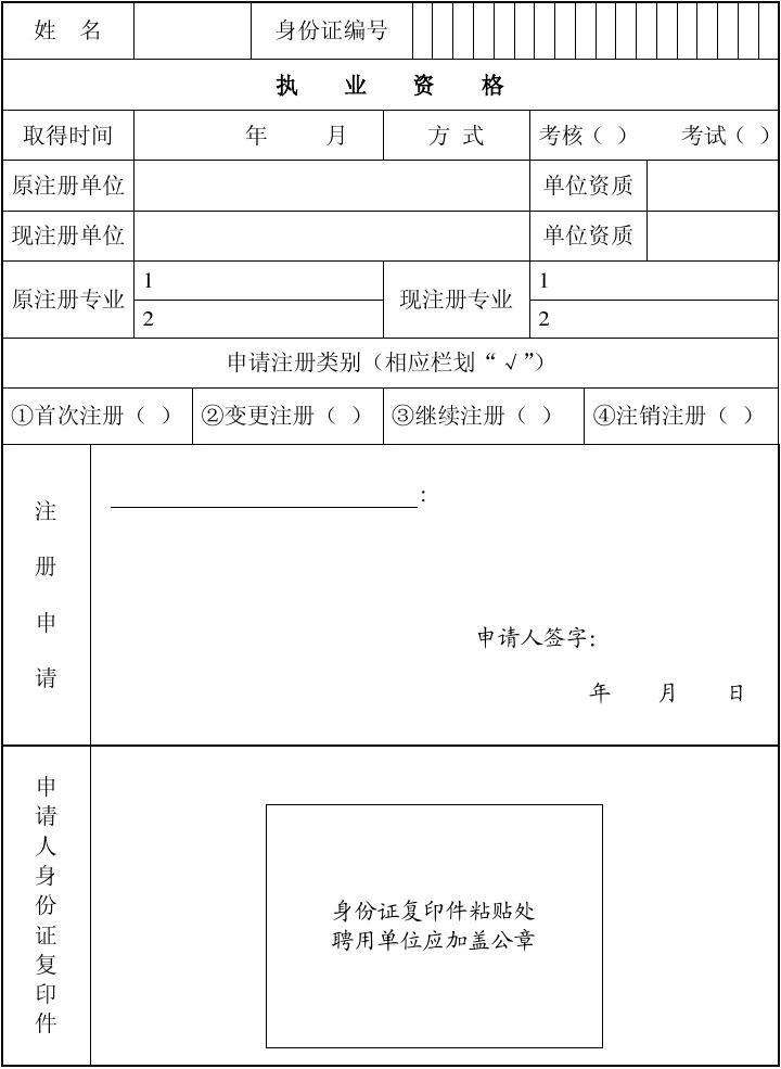 
变更注册申请表
单位变更注册流程  第1张